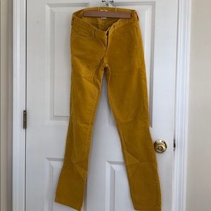 Jcrew matchstick mustard corduroy